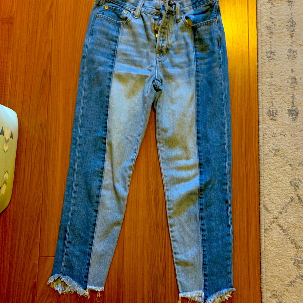 American eagle size 4 color block jeans